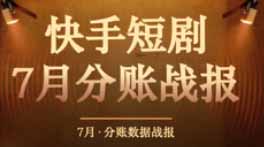 快手短剧7月头部十家版权分账1300万 8亿投入开始兑现